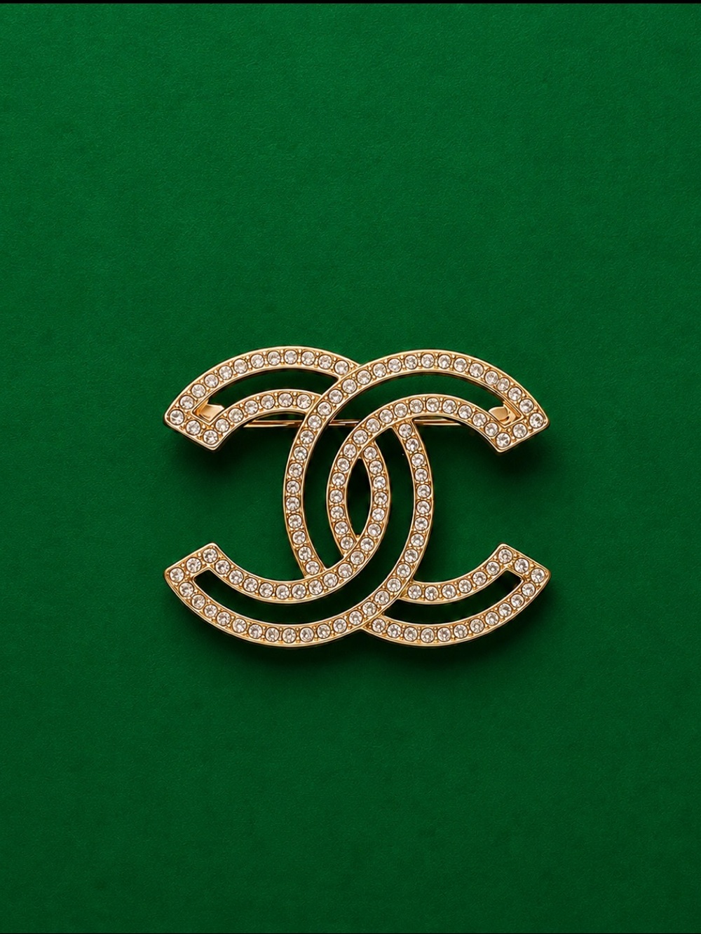 🔥CHANEL Classic CC crystal brooch